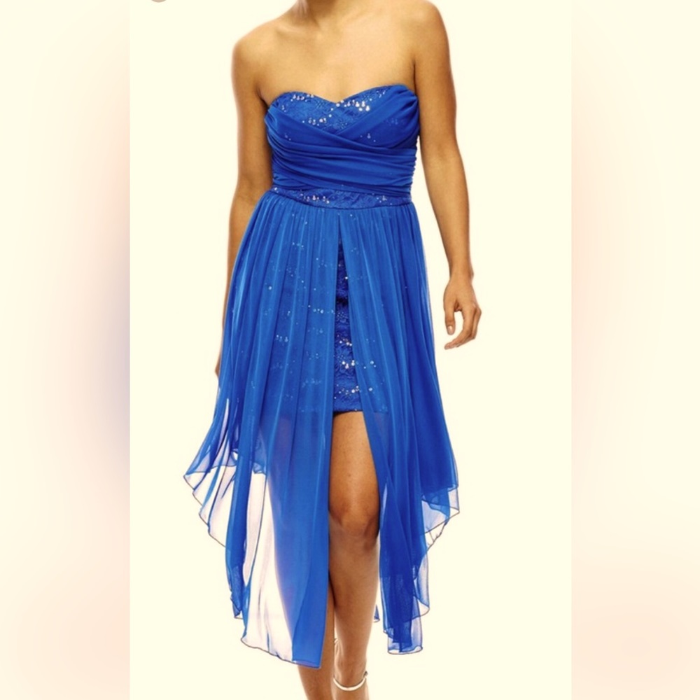 NWT! City Triangles high-low, sparkly strapless dress!